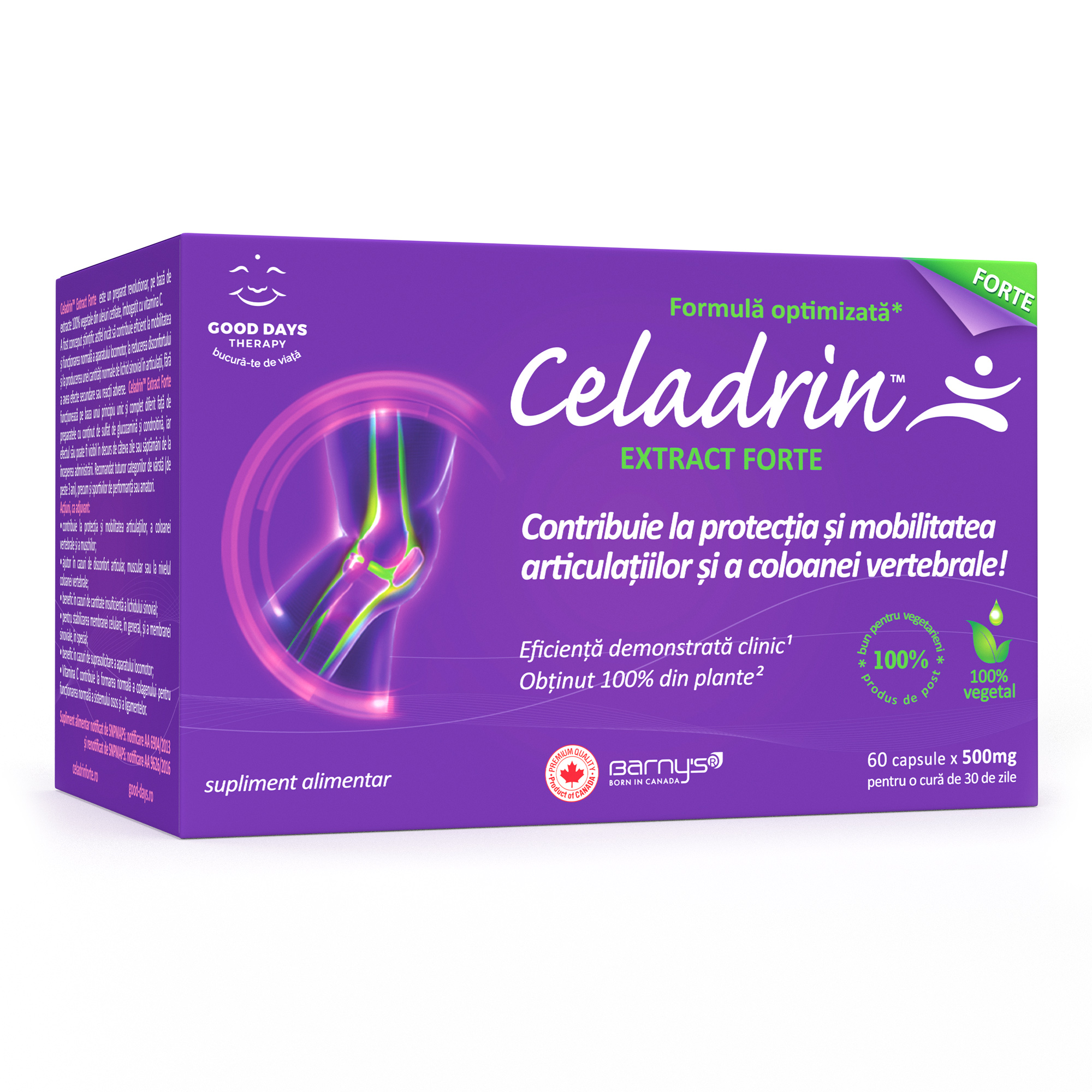 Medicament cu titan pentru articulații, Actiune si administrare Celadrin™