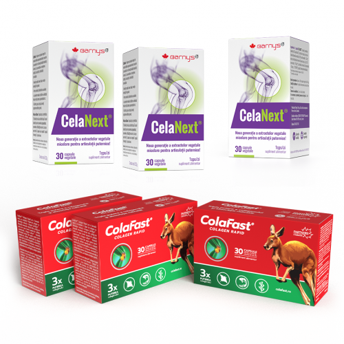3 × CelaNext® + 1 × Pachet ColaFast® Colagen Rapid 3 la pret de 2